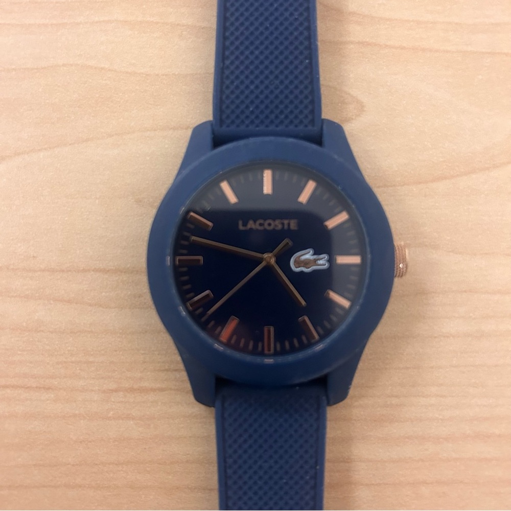 Lacoste Men’s Neoprene Watch - Navy/Rose Gold